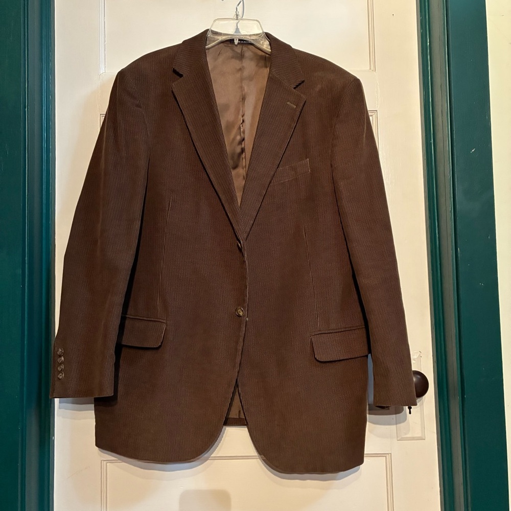 Lands' End Men's Chocolate Brown Sport Coat Preppy Dark Academia**